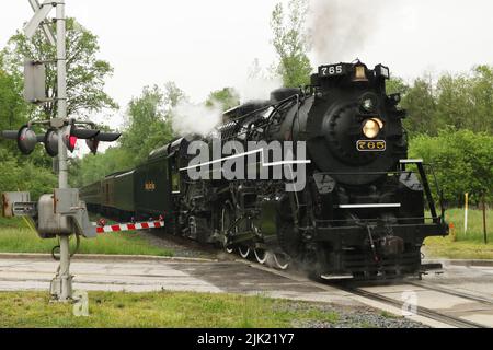 Nickel Plate Road Nr. 765 ist ein 2-8-4 "Berkshire' Typ Dampflokomotive für die Nickel Plate Road 1944 gebaut von der Lima Locomotive Works in Lima, O Stockfoto