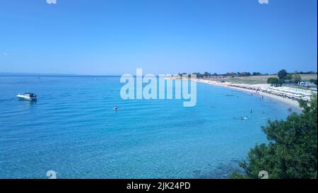 Agios Ioannis Beach, Nikiti - Griechenland Stockfoto