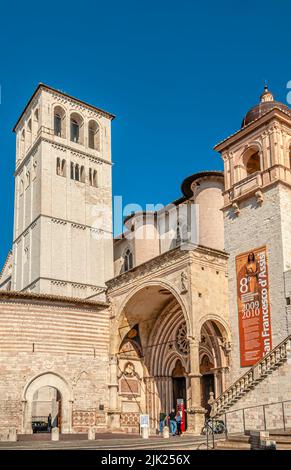 Basilica di San Francesco d'Assisi, Assisi, Umbrien, Italien Stockfoto