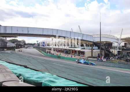 Sao Paulo, Brasilien. 29.. Juli 2022. São PAULO, SP - 29.07.2022: F'RMULA 4 BRASIL EM INTERLAGOS - Qualifying Training for Formula 4 Brazil in Interlagos, São Paulo, heute Freitagnachmittag (29). (Foto: Yuri Murakami/Fotoarena) Quelle: Foto Arena LTDA/Alamy Live News Stockfoto