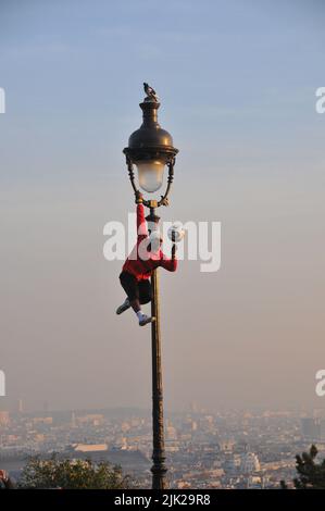 Straßenkünstler-Ausstellung in Montmartre Stockfoto