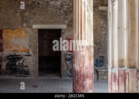 STABIA, ITALIEN - 03. MAI 2022 - Archäologische Ausgrabungen der Villa S. Marco in Stabia, Süditalien Stockfoto