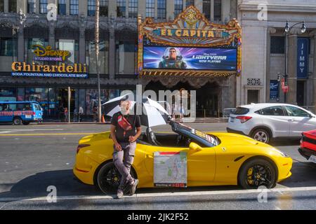 Sportwagenverleih, Hollywood, Los Angeles, California, Vereinigte Staaten von Amerika Stockfoto