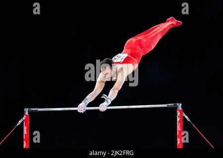 Birmingham, Großbritannien. 29. Juli 2022. James Hall (eng) während des Mannschaftsfinales und der Einzelqualifikation der Männer - Unterteilung 3 von Birmingham 2022 - Commonwealth Games in der Birmingham Arena am Freitag, den 29. Juli 2022 in Birmingham, Großbritannien. Kredit: Taka Wu/Alamy Live Nachrichten Stockfoto