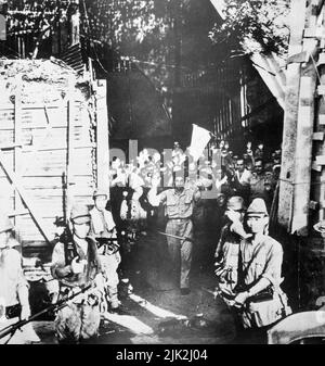 Kapitulation amerikanischer Truppen auf Corregidor, philippinische Inseln Stockfoto