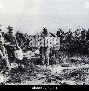 Die britischen Überlebenden der Schlacht von Rorke's Drift, 22. Januar 1879. Stockfoto