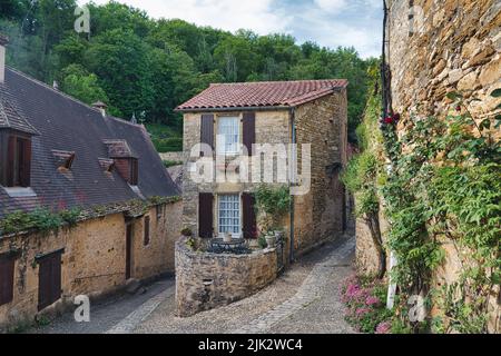 Foto der Gebäude von Beynac-et-Cazenac Frankreich Stockfoto