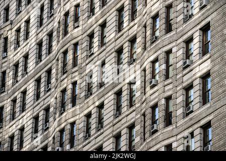 Fassade des Flatiron-Gebäudes in Manhattan, New York Stockfoto