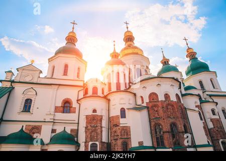 Panoramablick auf die Sophienkathedrale in Kiew. Ukraine Stockfoto