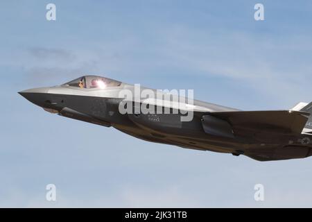 USAF Lockheed Martin F-35A Lightning II auf der RIAT 2022. Stockfoto