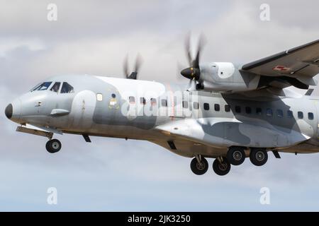 Die polnische Luftwaffe CASA C-295M auf der RIAT 2022, RAF Fairford. Stockfoto