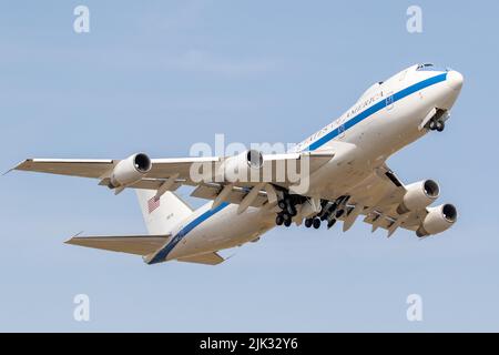 Boeing E-4B beim Start Stockfoto