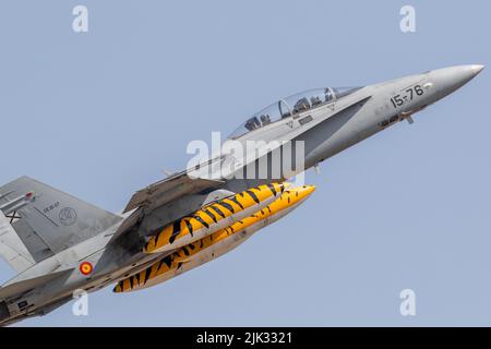 McDonnell Douglas EF-18B Hornet der spanischen Luftwaffe . Stockfoto