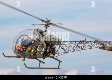 Sioux Helicopter kommt an Land Stockfoto