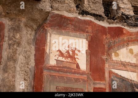 HERCULANEUM, ITALIEN - 04. MAI 2022 - Augustussaal in Herculaneum, Italien Stockfoto