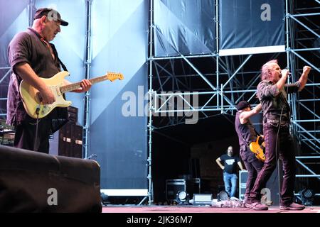 Villafranca, Italien. 29.. Juli 2022. Piero Pelu während der LITFIBA - L'ultimo girone 1980/2022, Musikkonzert in Villafranca, Italien, Juli 29 2022 Quelle: Unabhängige Fotoagentur/Alamy Live News Stockfoto