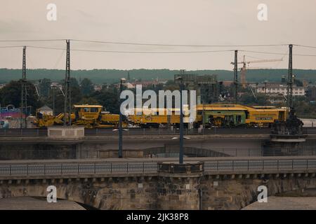 Schienenfahrzeug reparieren Stockfoto