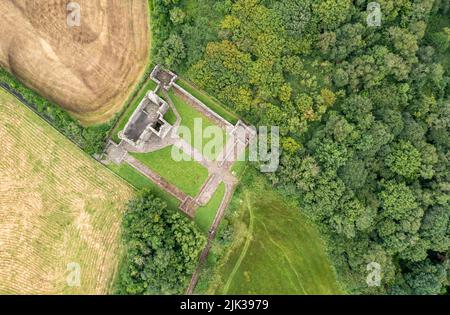 Das wunderschöne Tully Castle von Enniskillen, County Fermanagh in Nordirland. Stockfoto