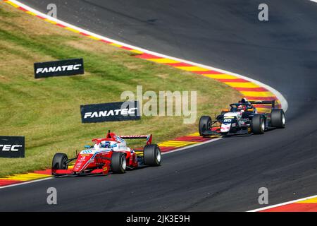 Spa, Belgien. 30.. Juli 2022. 03 ARON Paul (est), PREMA RACING, Aktion während des Rennens 7. der Formel-Regional-Europameisterschaft 2022 von Alpine, vom 28. Bis 30. Juli auf dem Circuit de Spa-Francorchamps in Francorchamps, Belgien - Foto Florent Gooden / DPPI Credit: DPPI Media/Alamy Live News Stockfoto