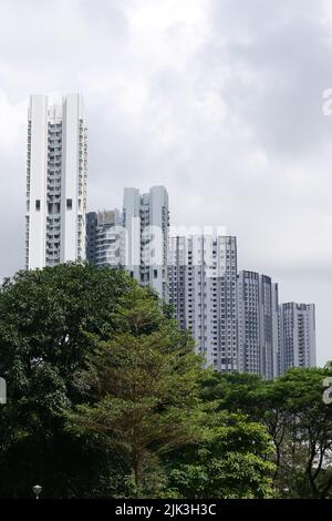 Blick auf Wohngebäude in singapur Stockfoto