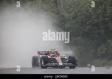 Magyorod, Ungarn. Juli 30. 2022. Formel 1 großer Preis von Ungarn in Hungaroring, Ungarn. Abgebildet: Während der ersten Trainingseinheit © Piotr Zajac/Alamy Live News Stockfoto