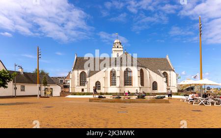 Andreaskerk (Andreaskerk-Kirche), ein Gebäude aus dem 15.. Jahrhundert und Wahrzeichen in Katwijk, Südholland, Niederlande. Stockfoto