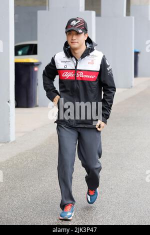 Magyorod, Ungarn. Juli 30. 2022. Formel 1 großer Preis von Ungarn in Hungaroring, Ungarn. Im Bild: Zhou Guanyu (CHN) von Alfa Romeo © Piotr Zajac/Alamy Live News Stockfoto