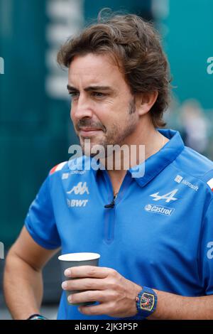 Magyorod, Ungarn. 30. Juli 2022. Formel 1 großer Preis von Ungarn in Hungaroring, Ungarn. Im Bild: Fernando Alonso (SPA) von Alpine © Piotr Zajac/Alamy Live News Stockfoto