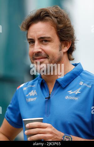 Magyorod, Ungarn. 30. Juli 2022. Formel 1 großer Preis von Ungarn in Hungaroring, Ungarn. Im Bild: Fernando Alonso (SPA) von Alpine © Piotr Zajac/Alamy Live News Stockfoto