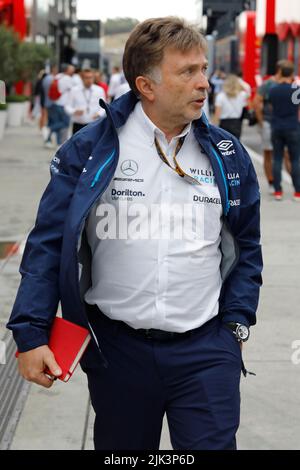 Magyorod, Ungarn. Juli 30. 2022. Formel 1 großer Preis von Ungarn in Hungaroring, Ungarn. Abgebildet: Jost Capito, Teamchef von Williams © Piotr Zajac/Alamy Live News Stockfoto