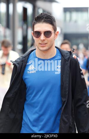 Magyorod, Ungarn. Juli 30. 2022. Formel 1 großer Preis von Ungarn in Hungaroring, Ungarn. Im Bild: Esteban Ocon (FRA) von Alpine © Piotr Zajac/Alamy Live News Stockfoto