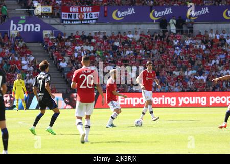 Oslo, Norwegen, 30.. Juli, Manchester United's New Signing Christian Eriksen on the Ball, Credit: Frode Arnesen/Alamy Live News Stockfoto