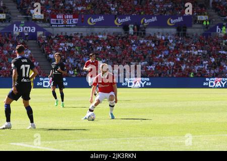 Oslo, Norwegen, 30.. Juli, Manchester United's New Signing Christian Eriksen, Credit: Frode Arnesen/Alamy Live News Stockfoto