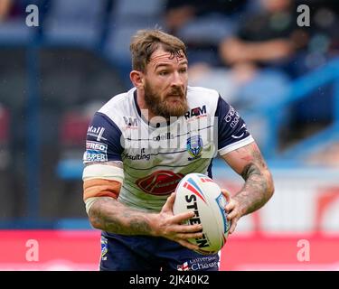 Huddersfield, Großbritannien. 30.. Juli 2022. Daryl Clark #9 von Warrington Wolves in Huddersfield, Vereinigtes Königreich am 7/30/2022. (Foto von Steve Flynn/News Images/Sipa USA) Quelle: SIPA USA/Alamy Live News Stockfoto