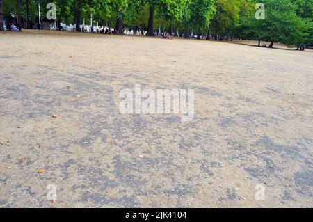 London, Großbritannien. 30.. Juli 2022. Das Gras im St Jame's Park wird braun, wenn die Hitzewelle anhält. Kredit: JOHNNY ARMSTEAD/Alamy Live Nachrichten Stockfoto