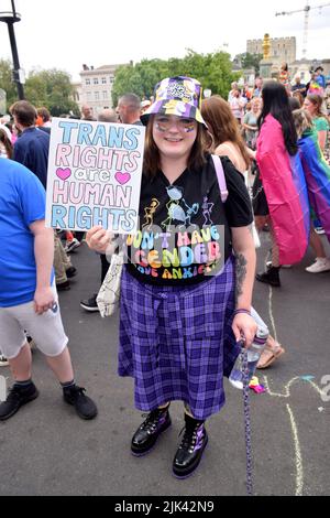 Norwich, England, Großbritannien, 30. Juli 2022. Stolz-Parade. Kredit: Liz Somerville/Alamy Live Nachrichten Stockfoto