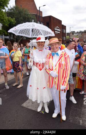 Norwich, England, Großbritannien, 30. Juli 2022. Stolz-Parade. Kredit: Liz Somerville/Alamy Live Nachrichten Stockfoto