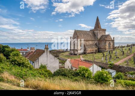 St. Monans Kirche am Rande des Dorfes St. Monans im Osten von Fife, Schottland. Stockfoto