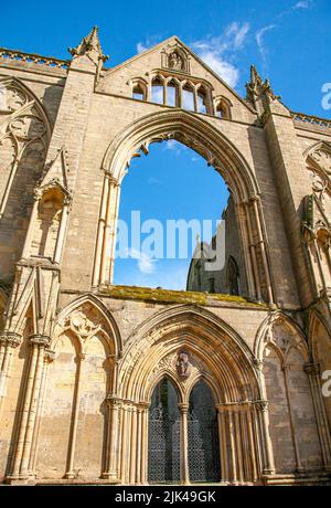 Überreste von Klostergebäuden in Newstead Abbey in Nottinghamshire, Großbritannien Stockfoto