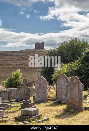Friedhof in der St. Nicholkirche in Abbotsbury Stockfoto