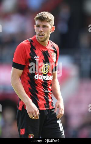 Bournemouth, Großbritannien. 30.. Juli 2022; Vitality Stadium, Boscombe, Dorset, England: Vor der Saison freundlich, AFC Bournemouth versus Real Sociedad: Ryan Christie of Bournemouth Credit: Action Plus Sports Images/Alamy Live News Stockfoto