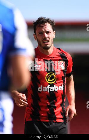 Bournemouth, Großbritannien. 30.. Juli 2022; Vitality Stadium, Boscombe, Dorset, England: Vor der Saison freundlich, AFC Bournemouth versus Real Sociedad: Adam Smith of Bournemouth Credit: Action Plus Sports Images/Alamy Live News Stockfoto