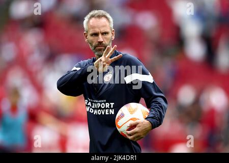 AMSTERDAM - PSV Eindhoven Assistenztrainer Andre Ooijer beim Johan Cruijff Scale Match zwischen Ajax Amsterdam und PSV Eindhoven in der Johan Cruijff Arena am 30. Juli 2022 in Amsterdam, Niederlande. ANP VINCENT JANNINK Stockfoto