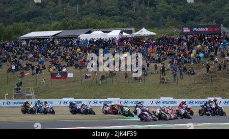 Most, Tschechische Republik. 30.. Juli 2022. Erste Runde während des Prosecco DOC Czech Round 6 - Race1, World Superbike - SBK in Most, Tschechische Republik, Juli 30 2022 Quelle: Independent Photo Agency/Alamy Live News Stockfoto