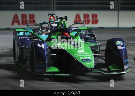 30.. Juli 2022; Excel E-Prix Circuit, Docklands, London, England; ABB Formel-E-Weltmeisterschaft, Rennen 1: Robin Frijns aus Frankreich fährt für (4) Envision Racing Stockfoto