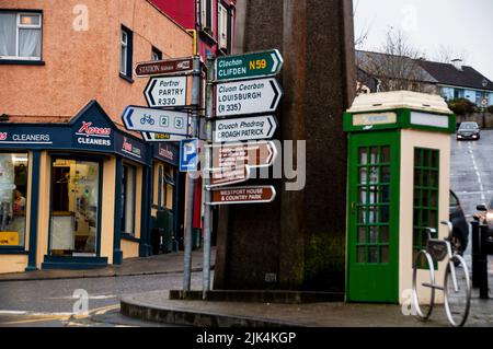 Irische Stadt Westport an der Westküste Irlands. Stockfoto