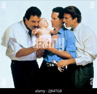 SELLECK,GUTTENBERG,DANSON,BABY, DREI MÄNNER UND EIN BABY, 1987 Stockfoto