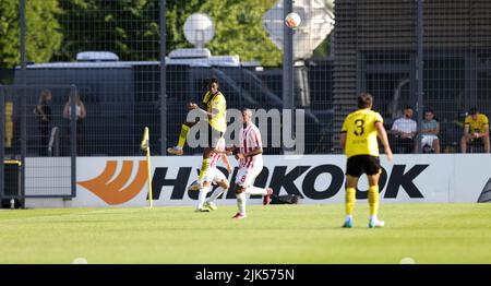 Dortmund, Deutschland. 30.. Juli 2022. firo : 07/30/2022, Fußball, Fußball, 1. Liga, 1. Bundesliga, Saison 2022/2023, Testspiel, Freundschaftsspiel BVB, Borussia Dortmund - Antalyaspor Antalya Hankook Werbetafel Credit: dpa/Alamy Live News Stockfoto