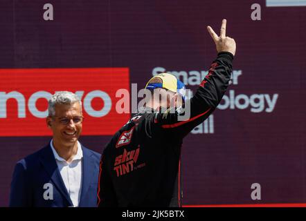 Le Castellet, Frankreich. 24.. Juli 2022. #11 Clement Mateu (F, CLRT), Porsche Mobil 1 Supercup auf dem Circuit Paul Ricard am 24. Juli 2022 in Le Castellet, Frankreich. (Foto von HIGH TWO) Quelle: dpa/Alamy Live News Stockfoto