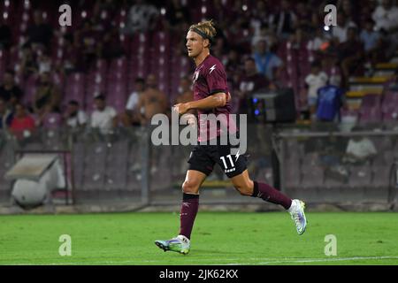 SALERNO, ITALIEN - JULI 30: Erik Botheim von Salernitana während der Angelo Iervolino Trophy mit Adana Demirspor, Reggina 1914 und US Salernitana im Stadio Stockfoto